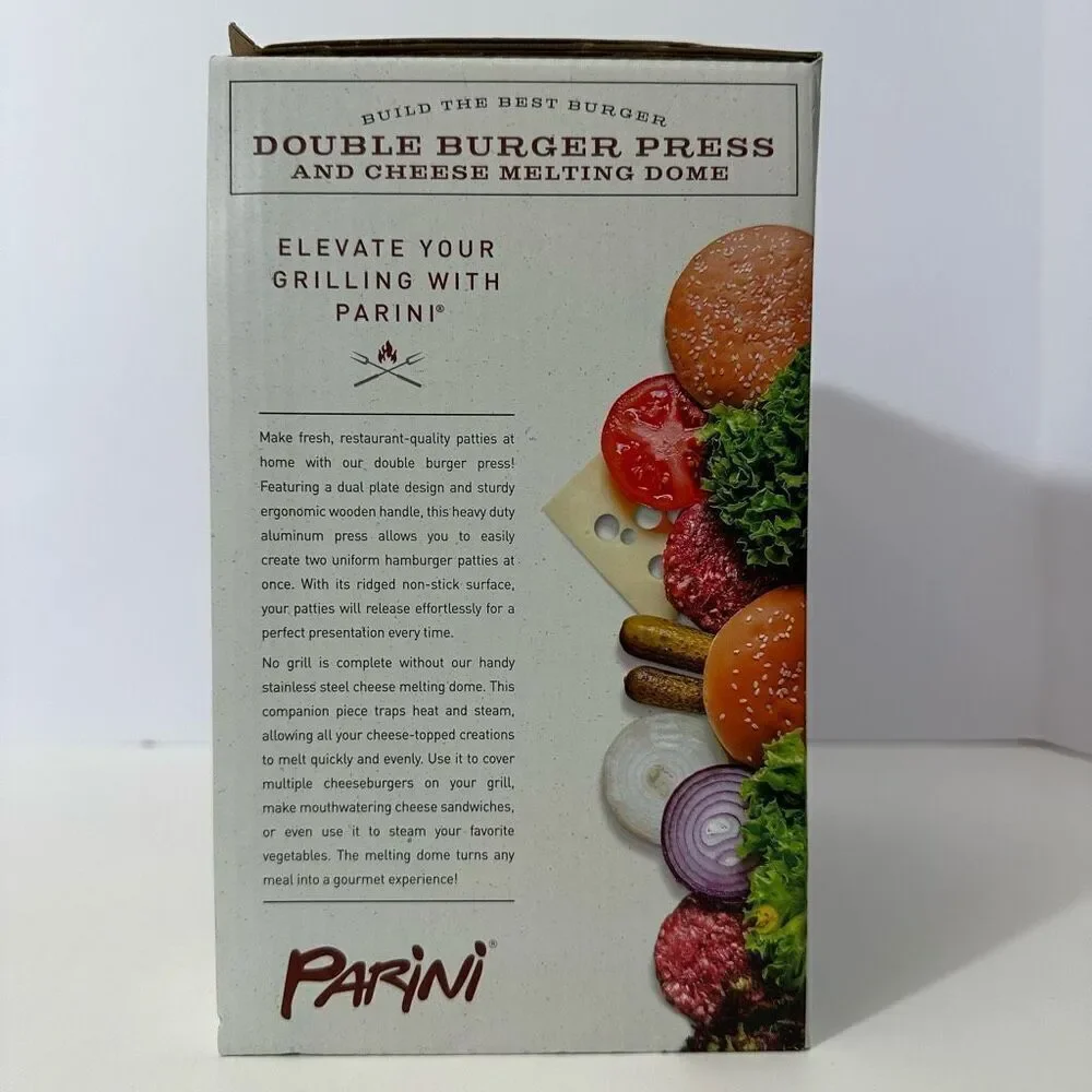 Parini Double Burger Press and Cheese Melting Dome
